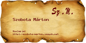 Szobota Márton névjegykártya